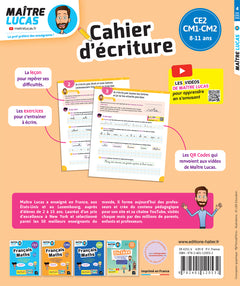 Cahier d'écriture Maître Lucas - CE2-CM1-CM2