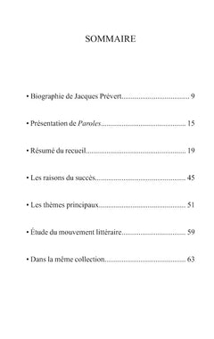 Fiche de lecture Paroles de Prévert