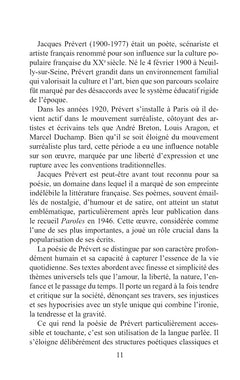 Fiche de lecture Paroles de Prévert