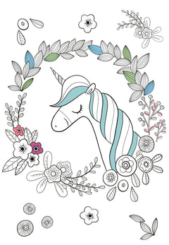 Coloriages Fabuleuses licornes - avec feutres pailletés