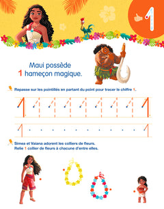 Disney - Vaiana 2  - Mon cahier effaçable - J'écris les nombres (3-6 ans)