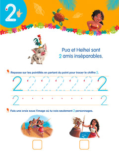 Disney - Vaiana 2  - Mon cahier effaçable - J'écris les nombres (3-6 ans)