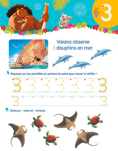 Disney - Vaiana 2  - Mon cahier effaçable - J'écris les nombres (3-6 ans)