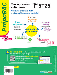 Prépabac - Mes épreuves anticipées Français et Maths + et mes spé - 1ere ST2S