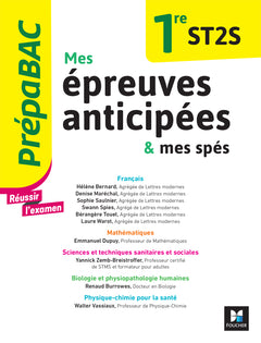 Prépabac - Mes épreuves anticipées Français et Maths + et mes spé - 1ere ST2S