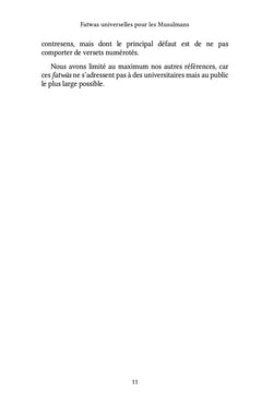 Fatwas universelles pour les Musulmans et les Musulmanes du XXIe siècle