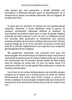Souvenirs d'un pédiatre alsacien