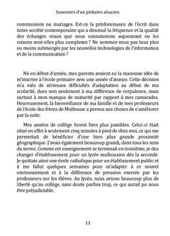 Souvenirs d'un pédiatre alsacien