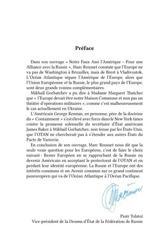 Notre Faux Ami l'Amérique - Pour une Alliance avec la Russie