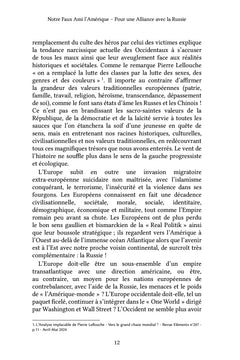 Notre Faux Ami l'Amérique - Pour une Alliance avec la Russie