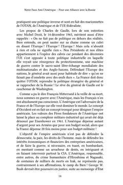Notre Faux Ami l'Amérique - Pour une Alliance avec la Russie