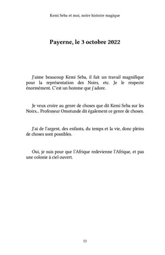Kemi Seba et moi, notre histoire magique
