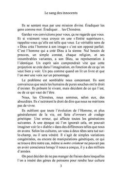 Le sang des innocents