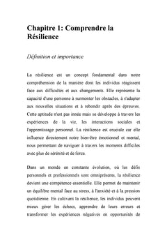 LE GUIDE DE LA RÉSILIENCE