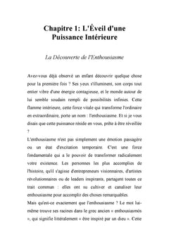 La force de l'enthousiasme