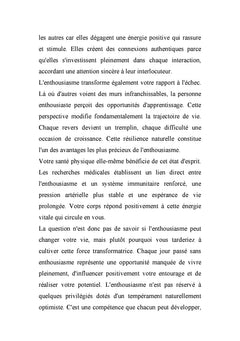 La force de l'enthousiasme