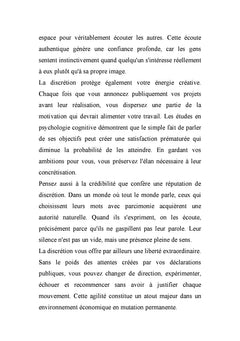 Réussir sans se montrer