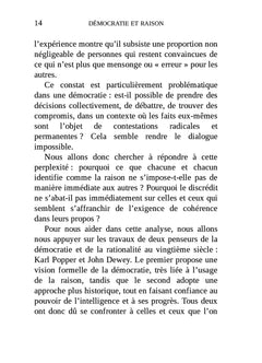 Démocratie et Raison. Le rationalisme et ses paradoxes...