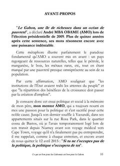 LUTTE CONTRE LA PAUVRETE AU GABON