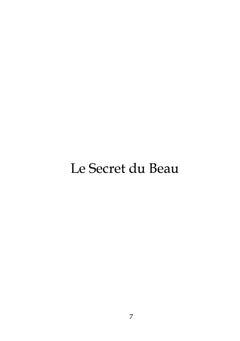 Le Secret du Beau