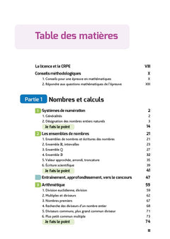 Toute la licence Professorat des écoles - Mathématiques
