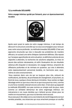 PROGRAMMATIONS POSITIVES avec la Méthode Solaard