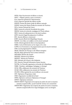 La gouvernance de crise