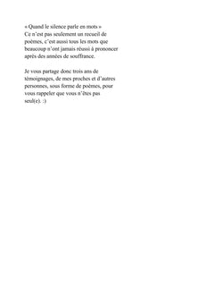 Quand le silence parle en mots