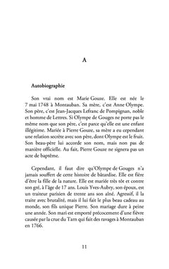 Olympe de Gouges de A à Z