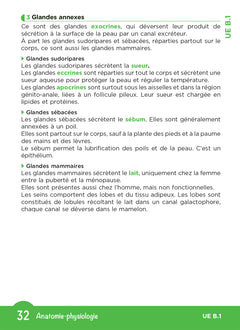 L'UE B1 en fiches mémos - Sciences biomédicales - Fonctionnement du corps humain - DEI