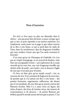 Chroniques de l'indicible