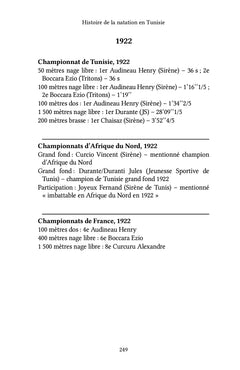 Histoire de la natation en Tunisie