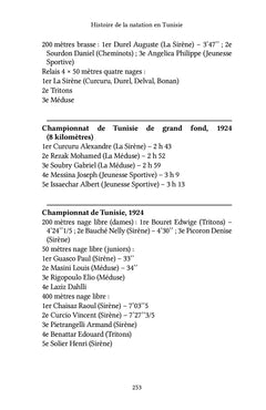 Histoire de la natation en Tunisie