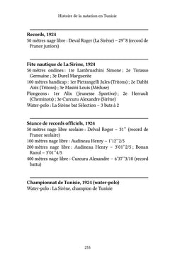 Histoire de la natation en Tunisie