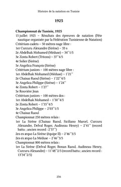 Histoire de la natation en Tunisie
