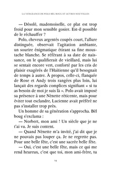 La Vengeance de Polo bèl boug et autres nouvelles