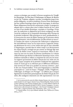 Le théâtre classique français en Europe