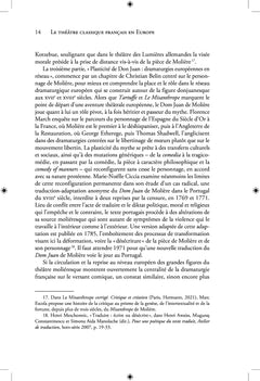 Le théâtre classique français en Europe
