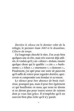 Derrière le silence