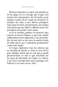 Derrière le silence