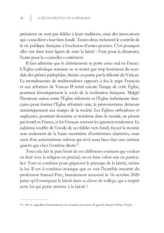 La Déconstruction de la République
