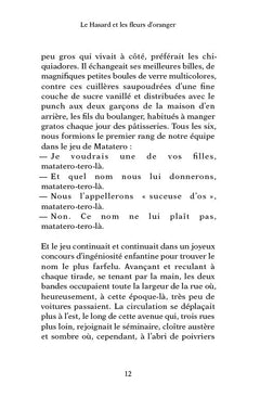 Le Hasard et les fleurs d'oranger
