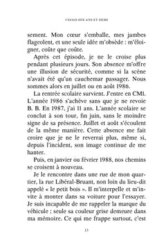 J'avais 10 ans et demi