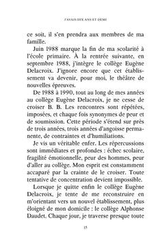 J'avais 10 ans et demi