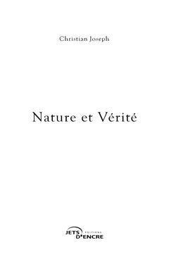 Nature et Vérité