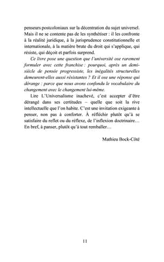 L'universalisme inachevé