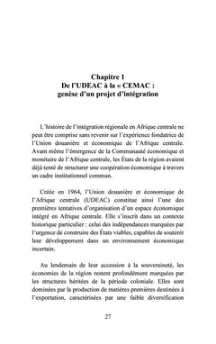 La CEMAC : un projet inachevé
