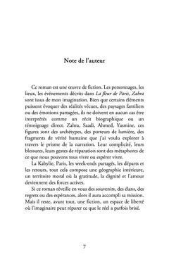 La fleur de Paris, Zahra