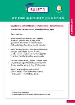 Annales Objectif BAC 2026 - Français 1re générale - sujets et corrigés
