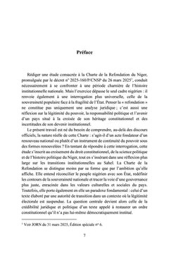La charte de la refondation du Niger